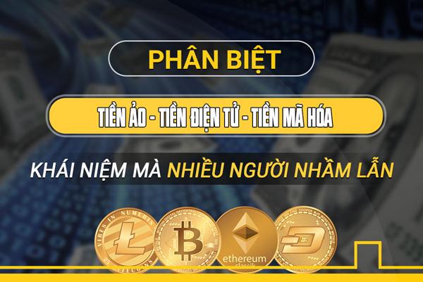 Mách bạn cách nhận biết sự khác nhau giữa tiền ảo, tiền điện tử và tiền mã hóa
