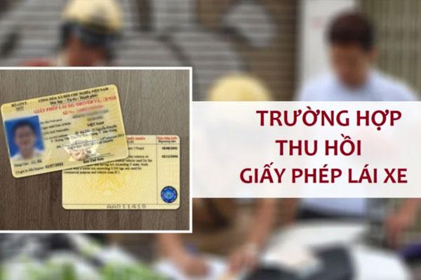 Quy định mới nhất 3 trường hợp bị thu hồi bằng lái xe