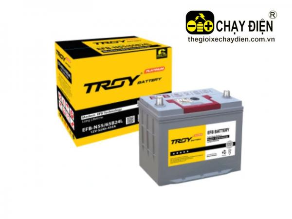 ẮC QUY TROY EFB N55 - 65B24L (12V-52AH)