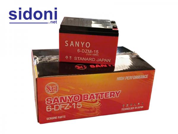 Ắc quy xe đạp điện Sanyo 12V 15AH