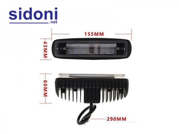 Đèn chiều vạch LED 30W gồm 6 bóng Cree xe nâng