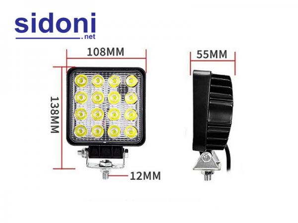 Đèn LED 16 bóng chiếu sáng xe nâng