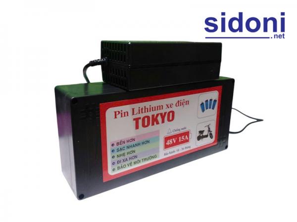 Pinlithium xe đạp điện TOKYO 48V 15Ah