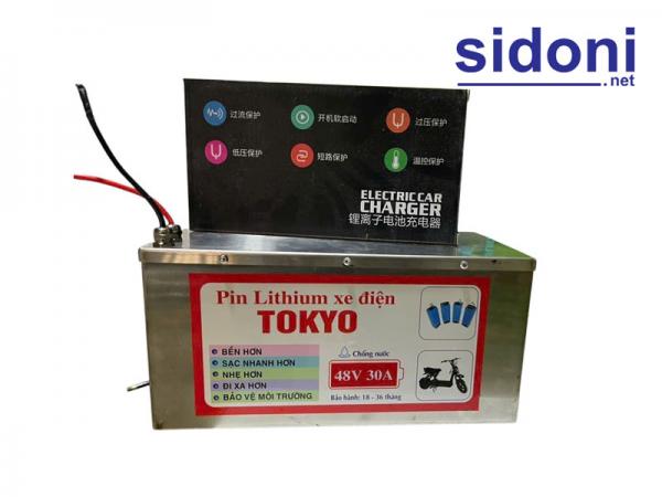 Pinlithium xe điện TOKYO 48V 30Ah