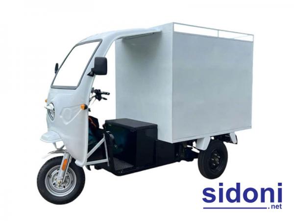 Xe 3 bánh điện chở hàng thùng kín 1000kg