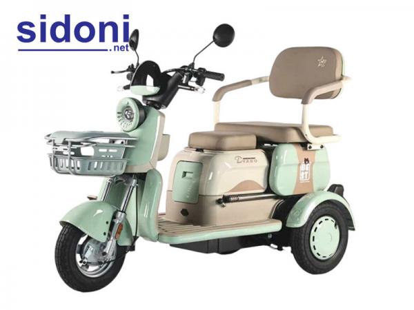 Xe 3 bánh điện đa năng YABO X Plus xanh ngọc kem
