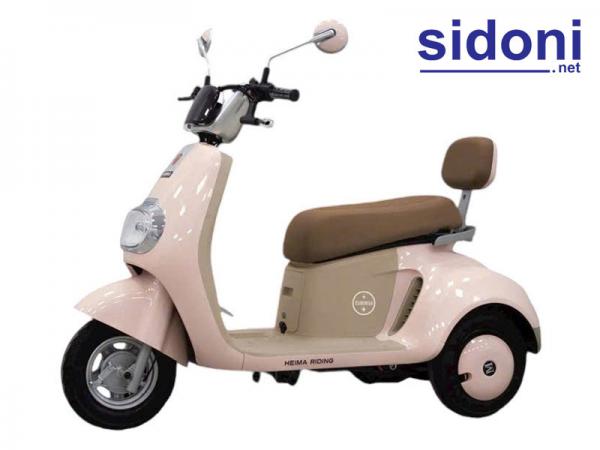 Xe 3 bánh điện Heima Riding hồng cánh sen