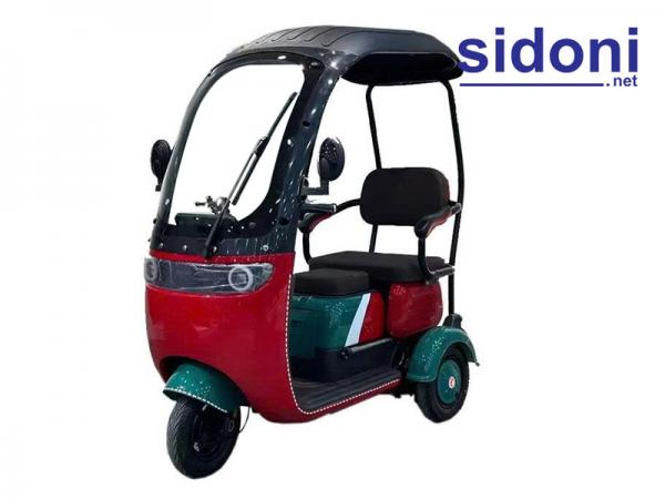 Xe 3 bánh điện mái che Vnbike X302 đỏ đen