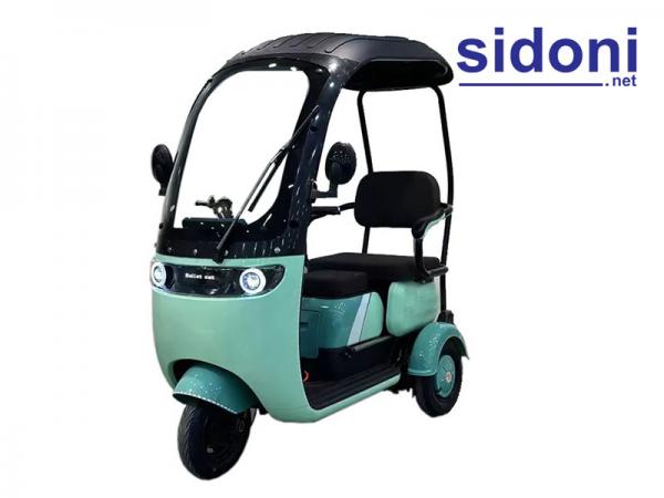 Xe 3 bánh điện mái che Vnbike X302 xanh đen