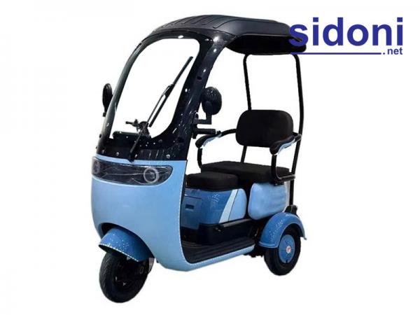 Xe 3 bánh điện mái che Vnbike X302 xanh dương đen