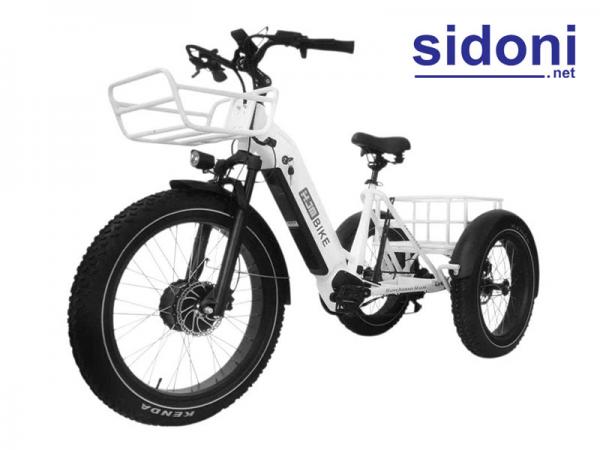 Xe đạp điện 3 bánh HJM BIKE trắng