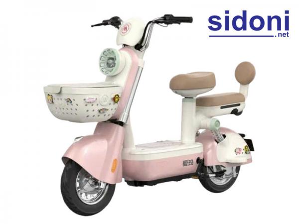 Xe đạp điện Aima Pura hồng cánh sen