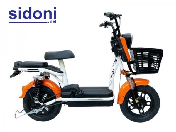 Xe đạp điện Vnbike A9 cam trắng