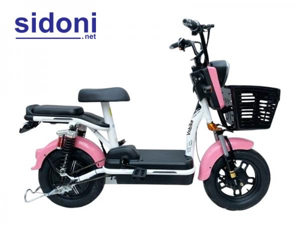 Xe đạp điện Vnbike A9 hồng trắng