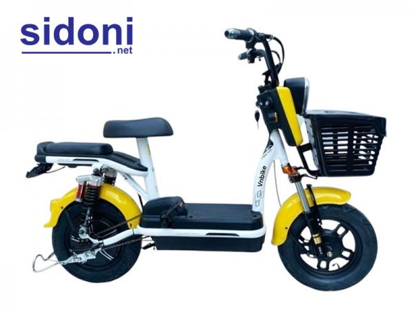 Xe đạp điện Vnbike A9 vàng trắng