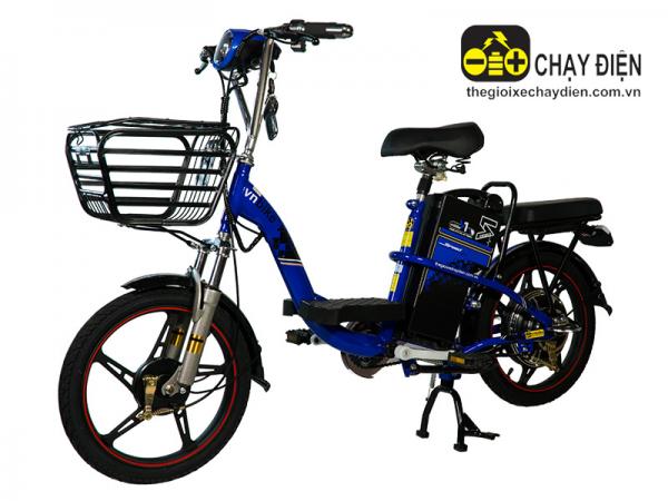 XE ĐẠP ĐIỆN VNBIKE V1 18INH KHUNG XANH TEM ĐEN