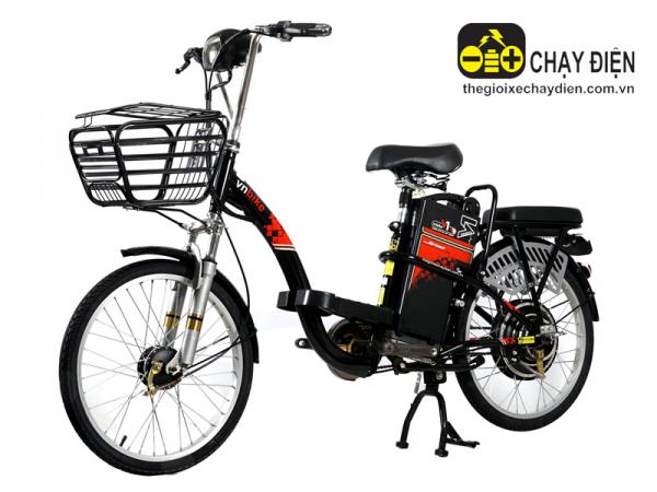 XE ĐẠP ĐIỆN VNBIKE V1 22INH KHUNG ĐEN TEM ĐỎ