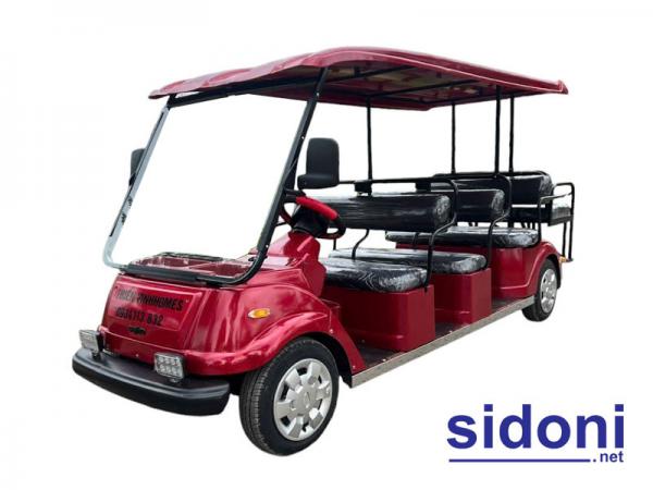 Xe điện du lịch Sanyo chuyển điện 6 2 đỏ đô ( tối đa 11 chỗ ngồi ắc quy mới )