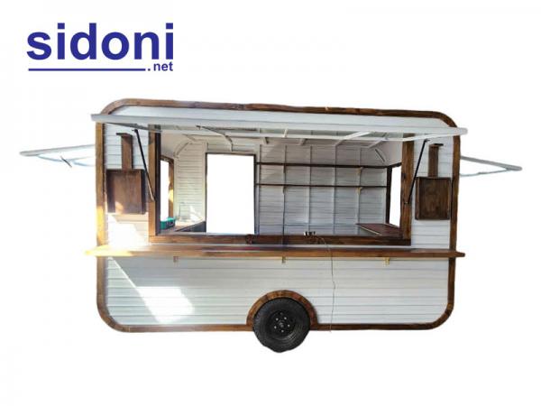 Xe kéo bán hàng lưu động Smart F23 trắng