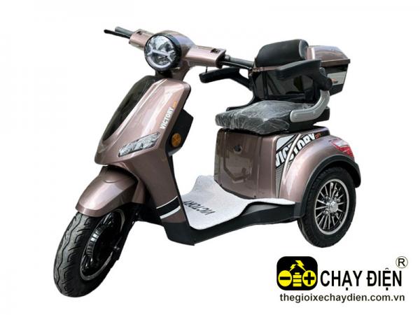 XE MÁY ĐIỆN 3 BÁNH VICTORY GALAXY NÂU
