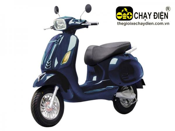 XE MÁY ĐIỆN DK ROMA LITE ĐÈN VUÔNG XANH ĐEN