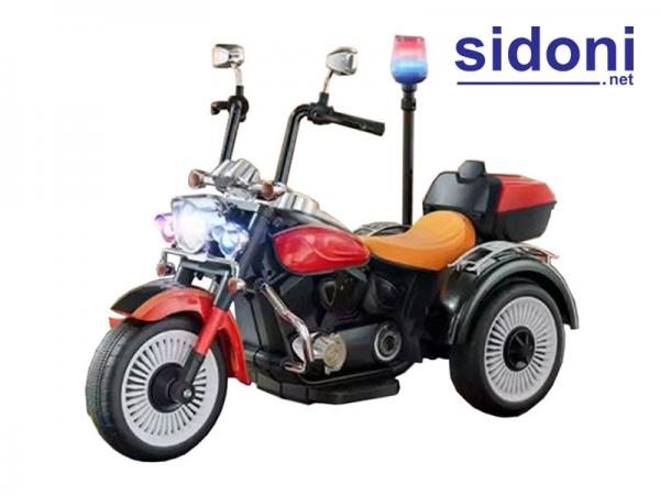 Xe mô tô điện Harley trẻ em 6388 đỏ cam