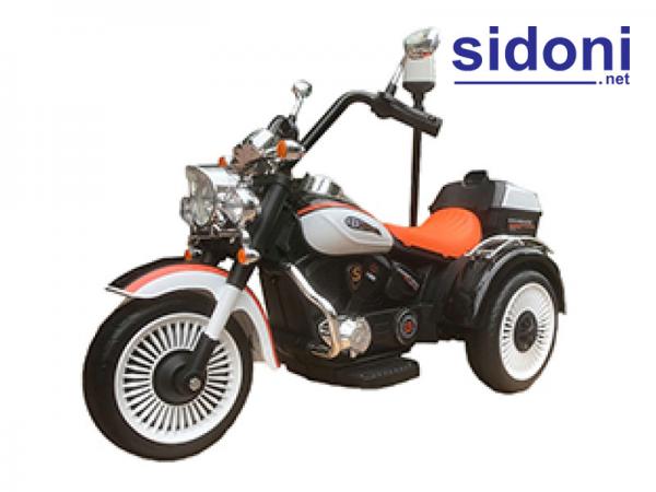 Xe mô tô điện Harley trẻ em 6388 trắng cam