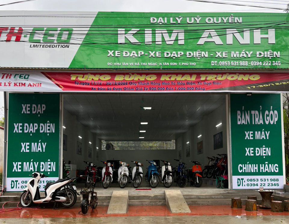 Ngày 17/12, đại lý ủy quyền Kim Anh đã tưng bừng khai trương tại Khu Tân Ve, xã Thu Ngạc, Huyện Tân Sơn, tỉnh Phú Thọ