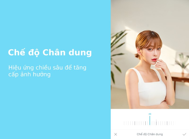 Chế độ chân dung giúp lấy nét và tạo chiều sâu cho ảnh thêm chuyên nghiệp