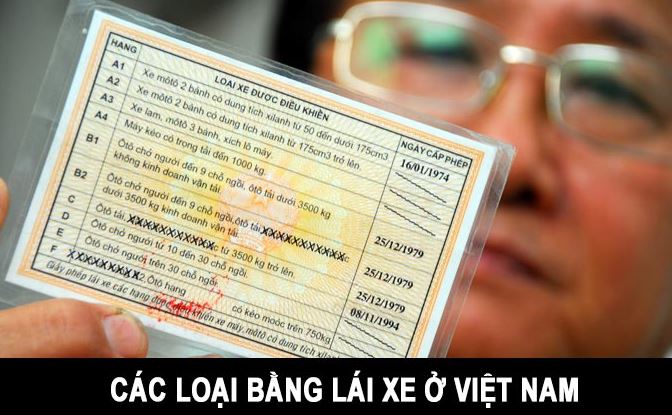 Các loại bằng lái xe máy được phân hạng thành hạng A1,A2,A3