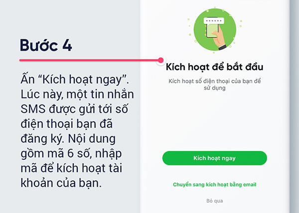 Nhấn vào kích hoạt ngay