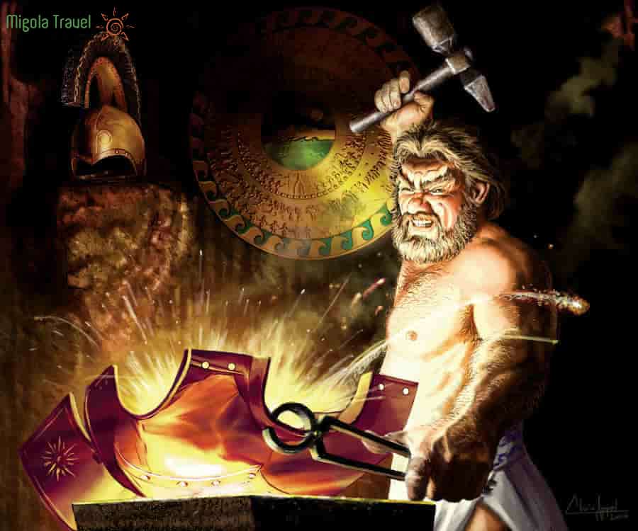 Có 2 câu chuyện truyền thuyết xoay quanh nguồn gốc của Hephaestus