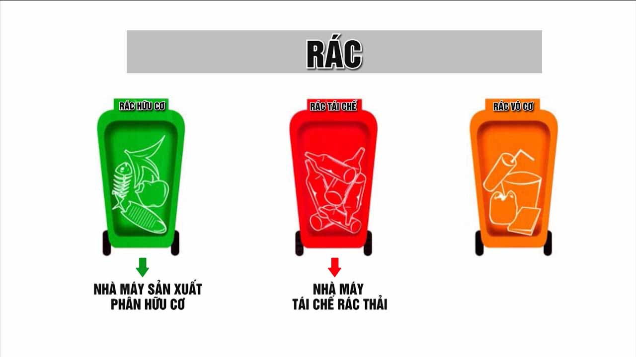 Rác thải sinh hoạt có 3 loại