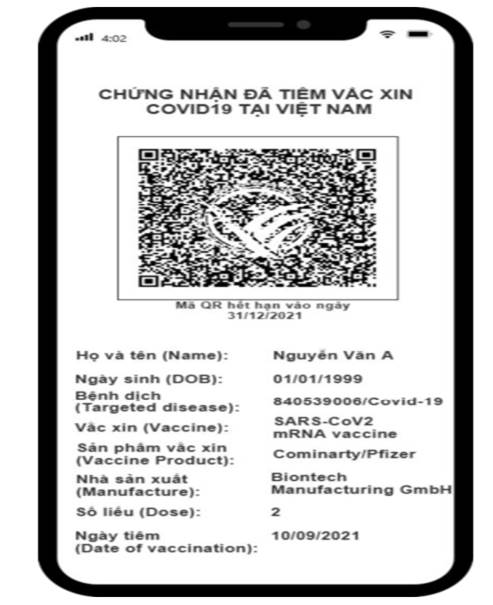 Một số thông tin cơ bản trên “Hộ chiếu vaccine”
