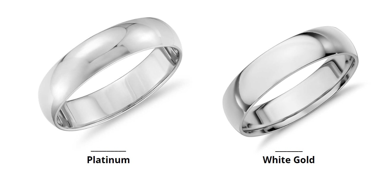 Bạch kim và vàng trắng(white gold) thật ra rất khác nhau