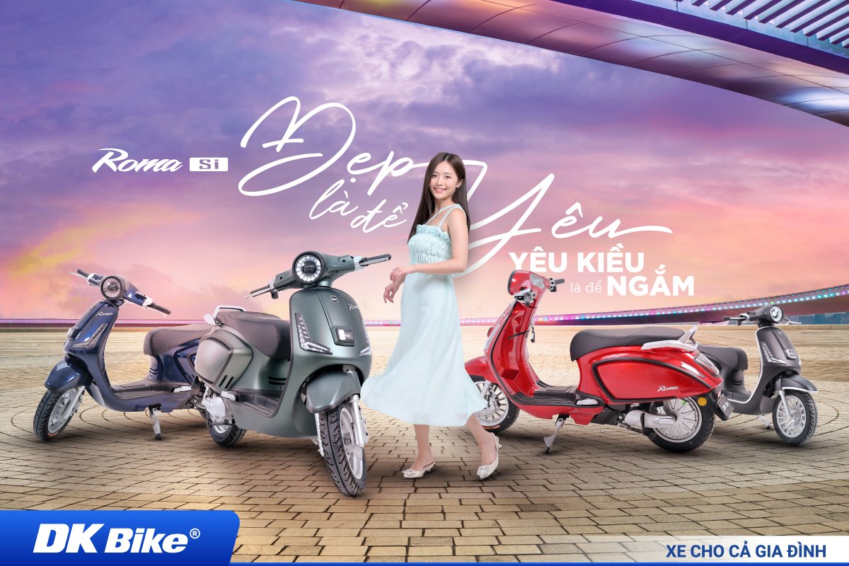 XE MÁY ĐIỆN DK ROMA SI ĐEN 1