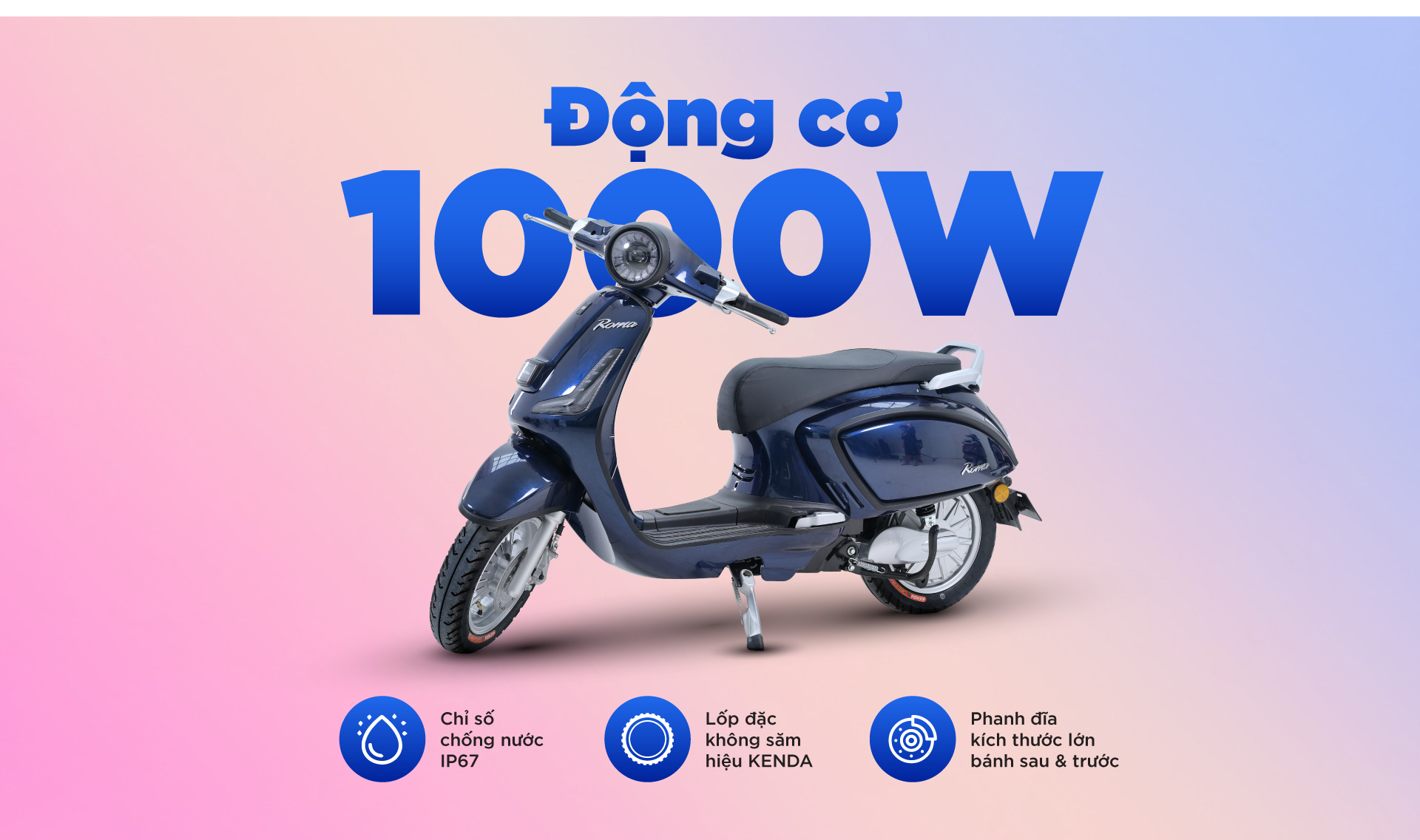 XE MÁY ĐIỆN DK ROMA SI ĐEN 3