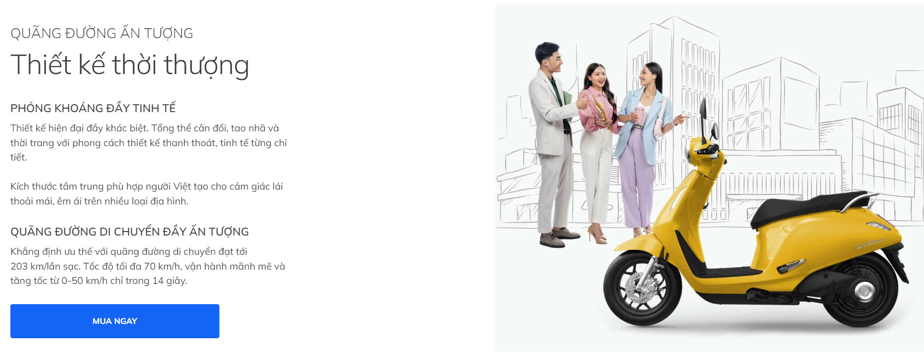 XE MÁY ĐIỆN VINFAST EVO 200 VÀNG 3