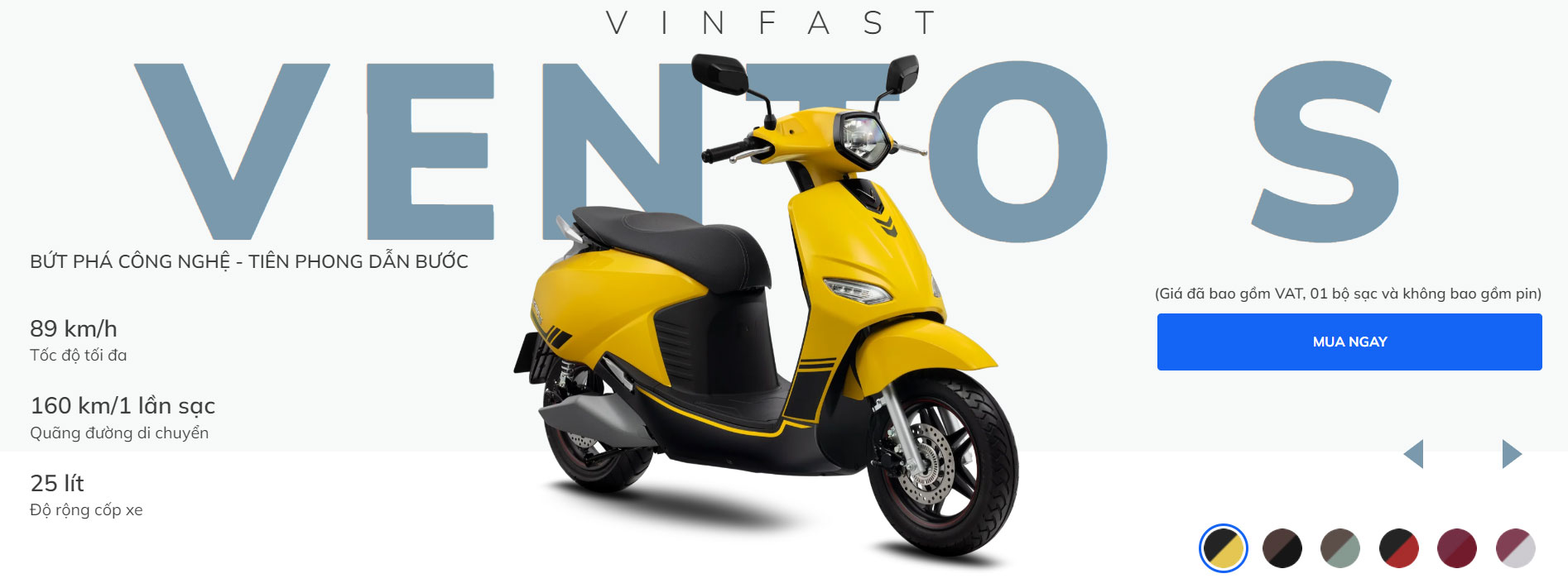 XE MÁY ĐIỆN VINFAST VENTO S XANH NGỌC 1