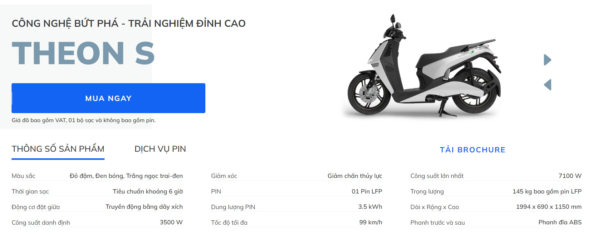 XE MÁY ĐIỆN VINFAST THEON S ĐỎ ĐÔ 6