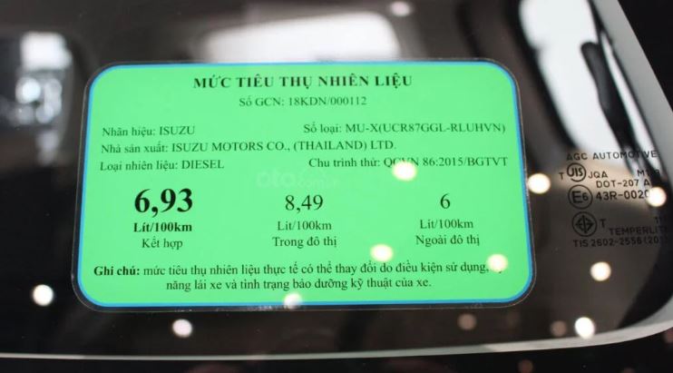 Xem trên tem mức tiêu hao nhiên liệu là cách chính xác và nhanh chóng nhất