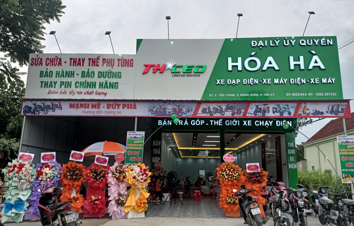 Ngày 18/06, đại lý ủy quyền Hóa Hà của Thế Giới Xe Chạy Điện chính thức khai trương tại X. Tiến Thành, X.Nghĩa Đoàn, H. Tân Kỳ