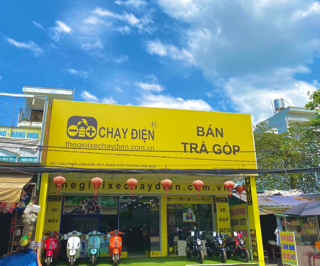 Thế Giới Xe Chạy Điện chính thức khai trương cửa hàng Bán trả góp tại 104C Phan Văn Hớn, Ấp 7, Xuân Thới Thượng, Hóc Môn