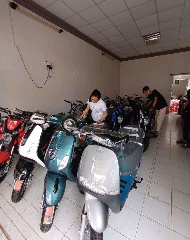 Tại sự kiện đã có rất nhiều khách hàng, người dân tới tham quan và trải nghiệm xe điện ở cửa hàng