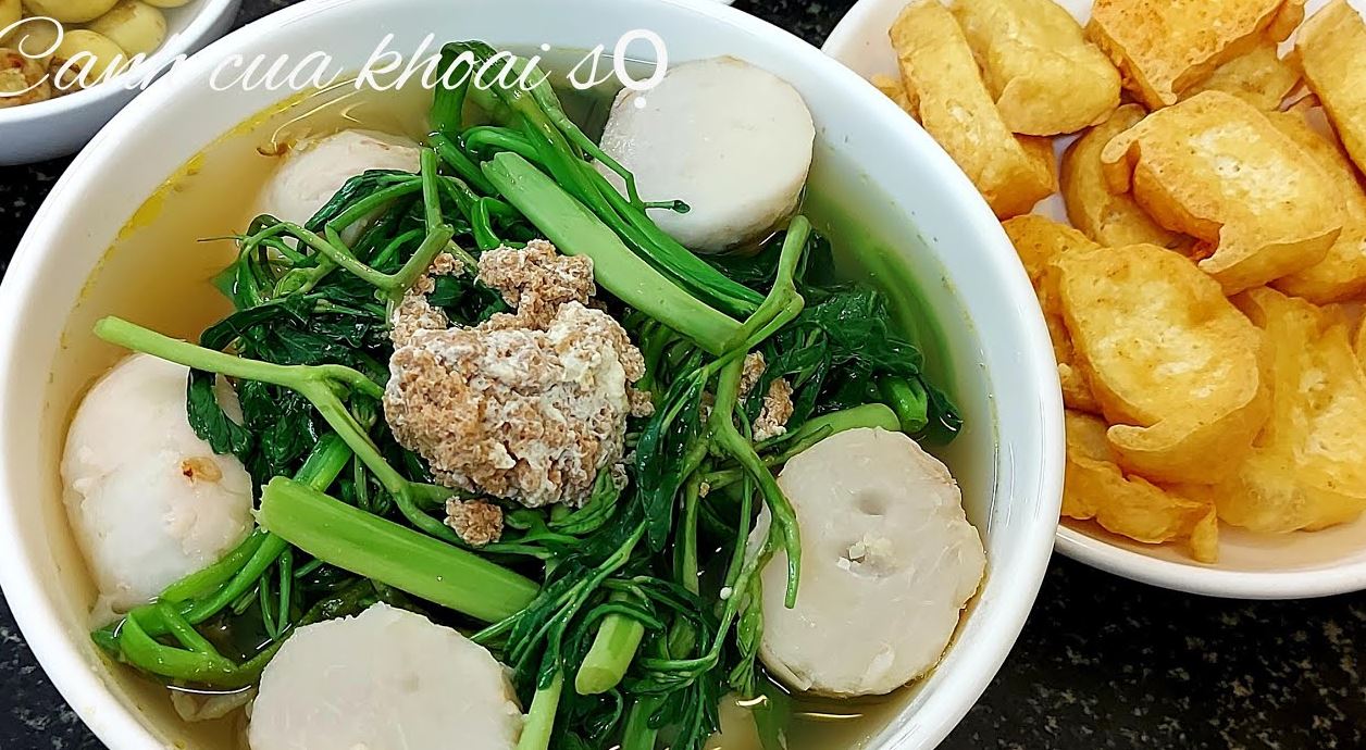 Canh rau rút khoai sọ thơm ngon bổ dưỡng