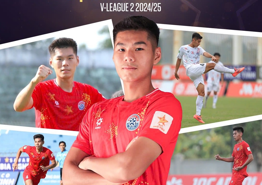 Tiểu sử Nguyễn Hiểu Minh nổi bật với danh hiệu Trung vệ tiêu biểu V.League 2 năm 2025