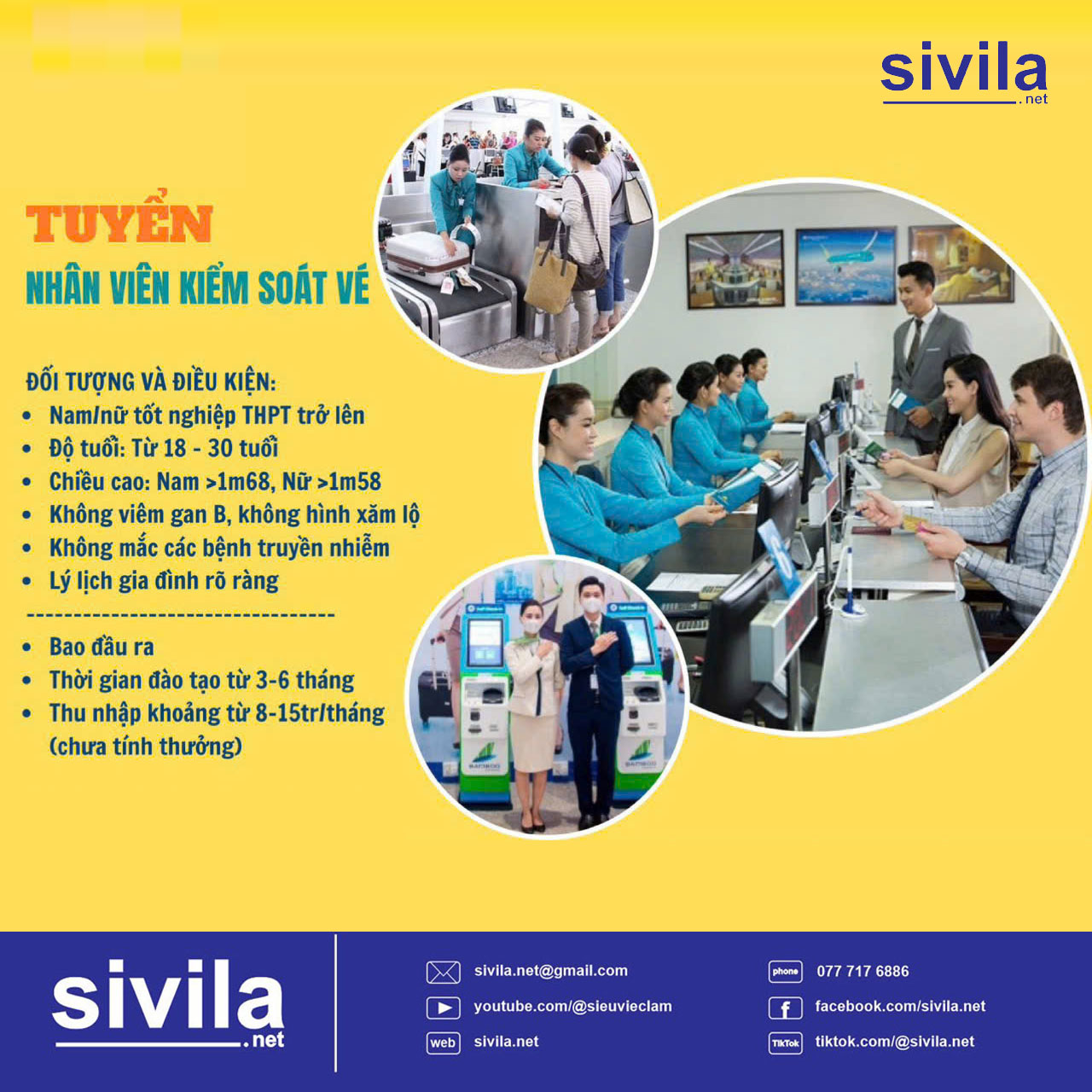  Tuyển sinh và đào tạo nhân viên soát vé máy bay