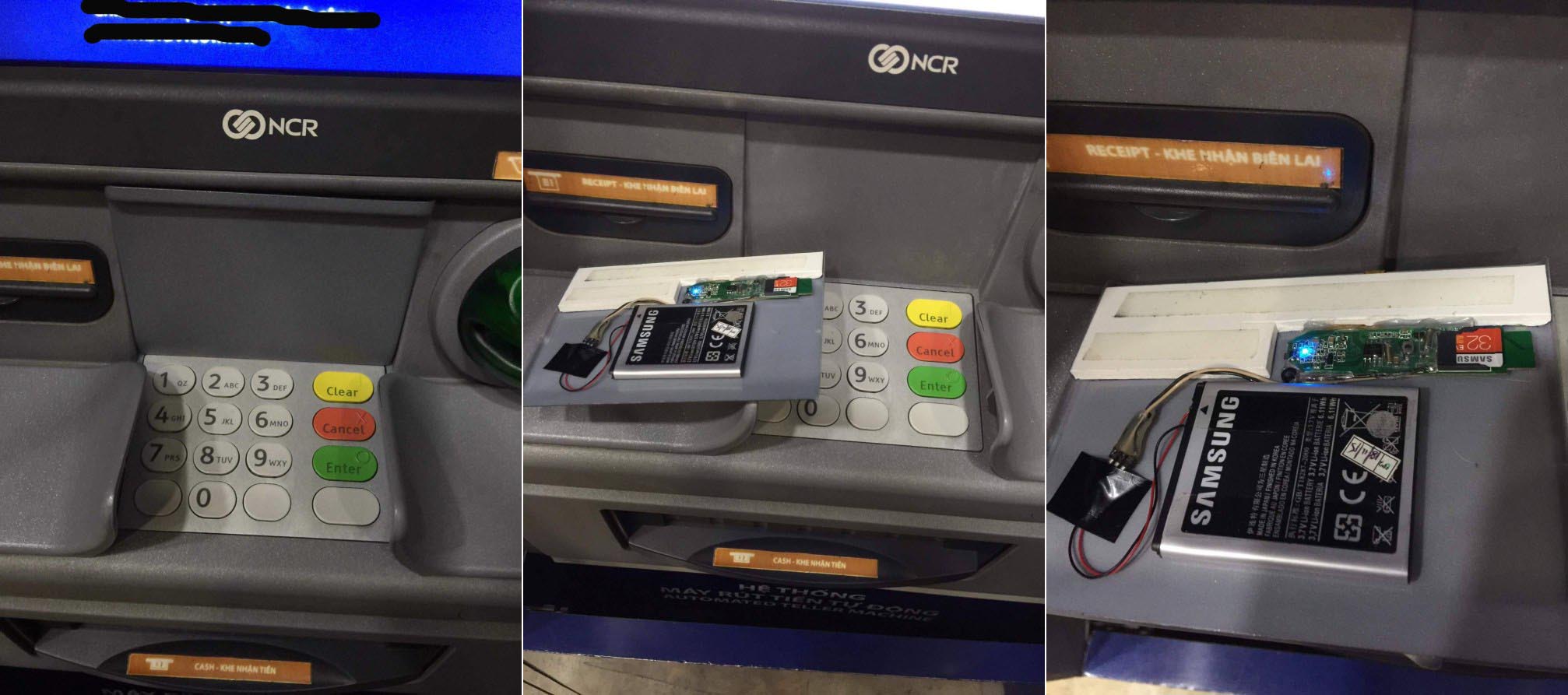 Bàn phím máy ATM bị tội phạm tác động